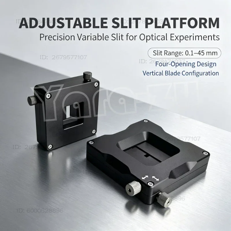Variable Optical Slit Four Opening Slit Diaphragm Square Spot Regulator Precision Light Flux Control Laser Light Blocking Device