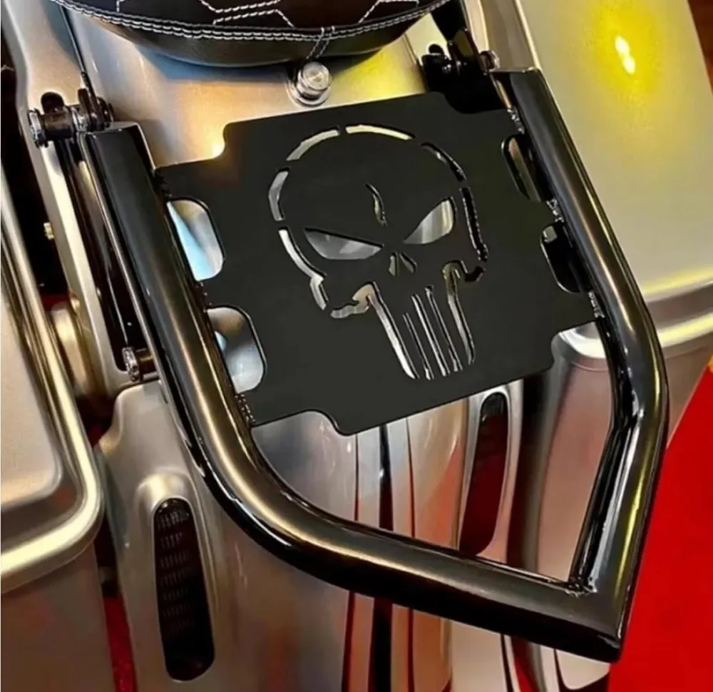 

Detachable Luggage Rack Gloss Black/Chrome for Harley Touring 2009-2024 Street Glide Road King Road Glide Electra Glide 4-Point