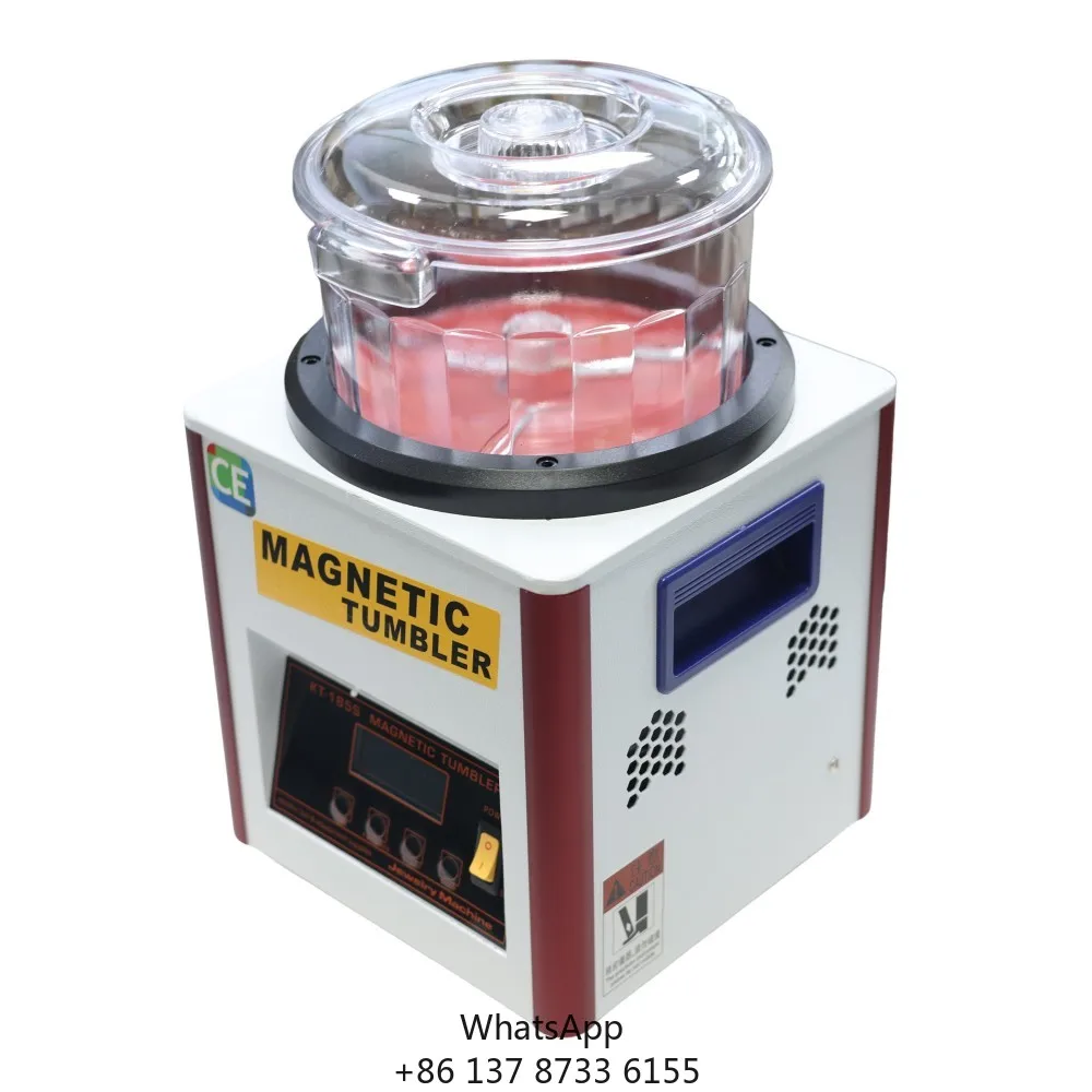 KT-185S Magnetic Tumbler Jewelry Polisher Finishing Machine LCD Display Polishing Machine AC110V/220V