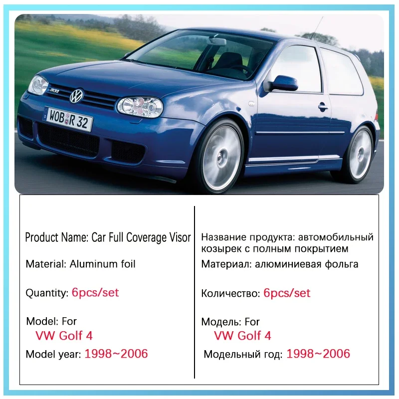Full Coverages Sunshades For Volkswagen Golf MK4 VW Golf 4 1998