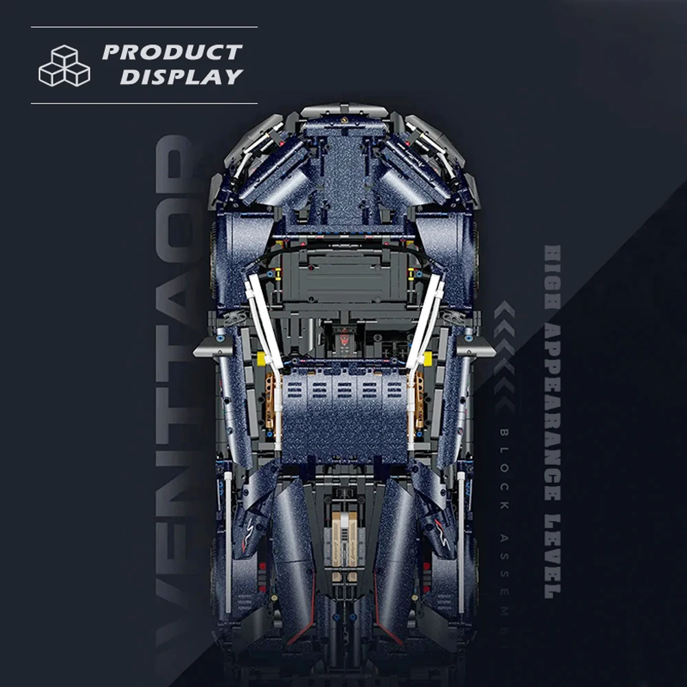 1:8 Scale Model Sports Car Building Blocks Lamb AVENTTAOR High Tech Technical Bricks Car Desktop Assembly Kids Toy For Gift