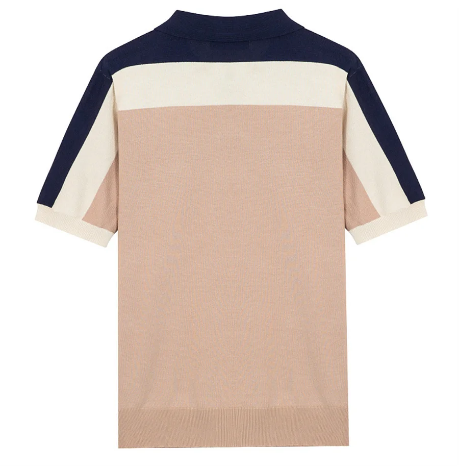 خليط الرجال قصيرة الأكمام محبوك قمصان بولو الصيف الكلاسيكية التلبيب الأعمال تريكو سليم صالح القمم ملابس للرجال ملابس غولف