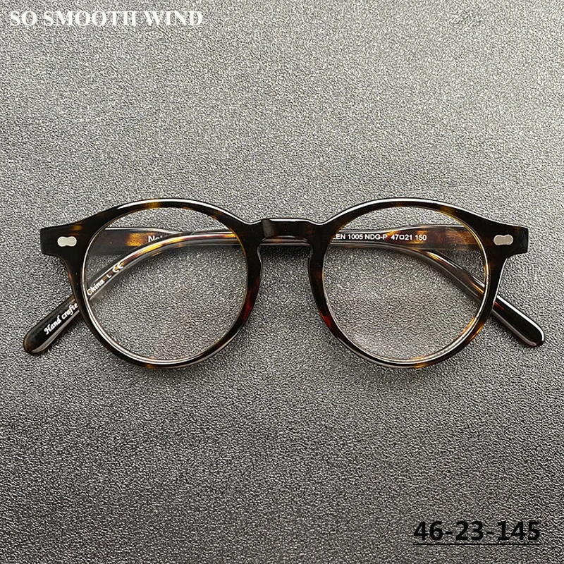 

Designer Handmade Vintage Round Acetate Glasses Frame Men Women Round Eyeglasses Thick Frames Circle Classic Spectacles Eyewear