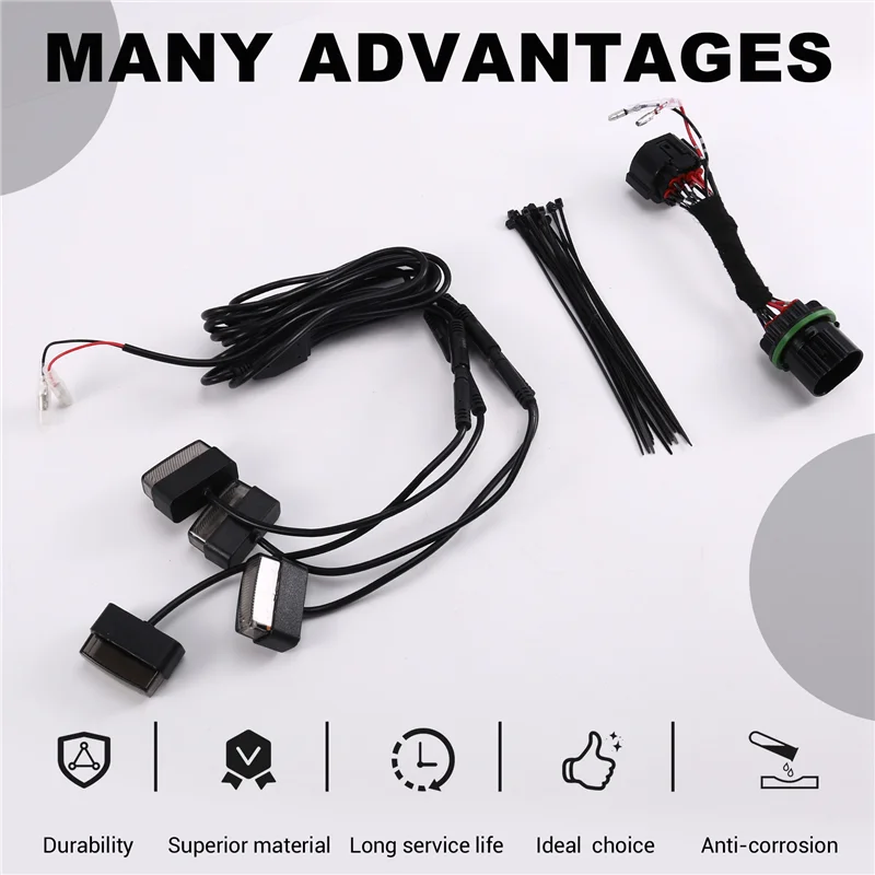 ل GWM Tank 300 2022-2024 سيارة صغيرة صفراء مصباح ليد ديكور ل Fenglin الحديد الفرسان مصبغة نمط #2