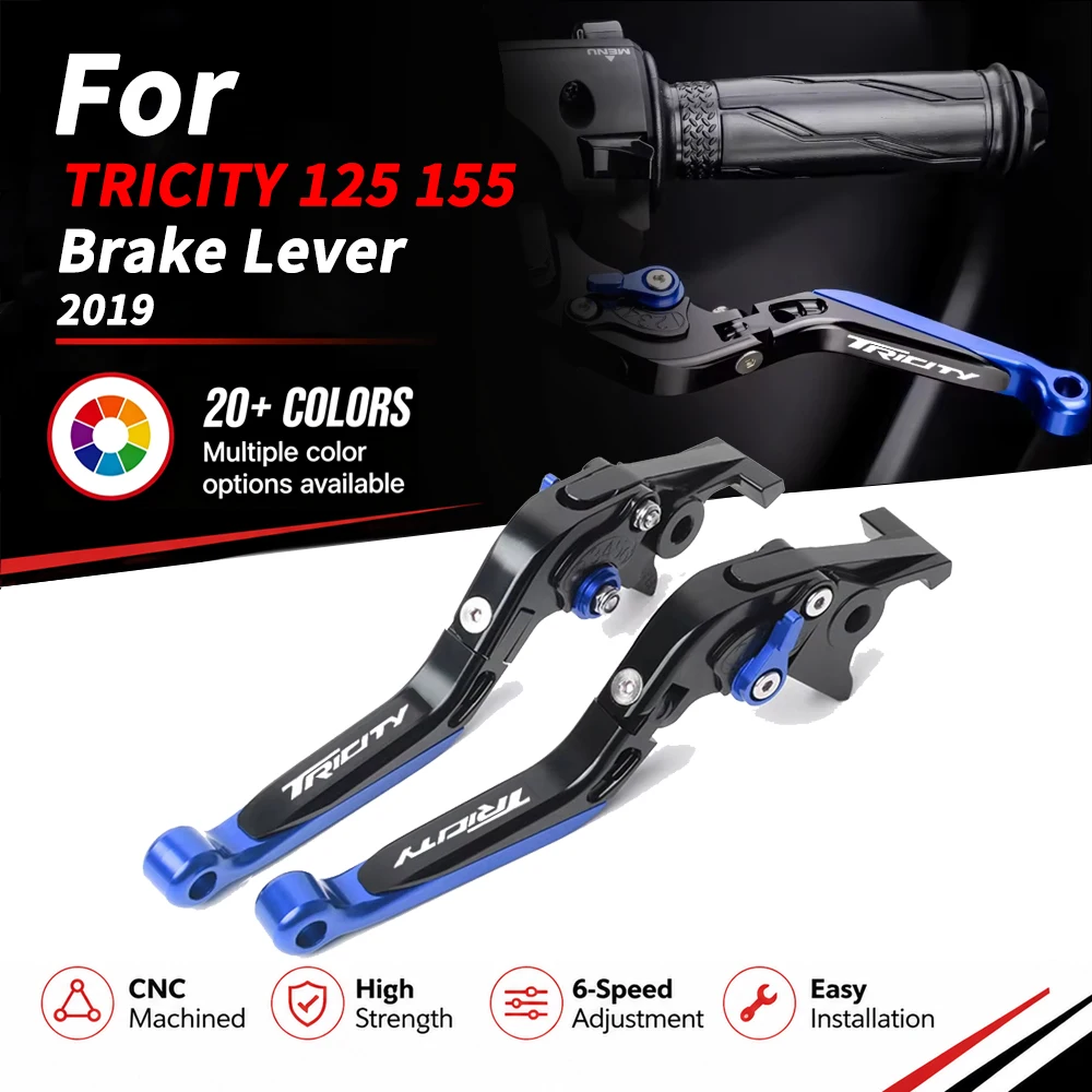 For YAMAHA TRICITY 125 155 TRICITY125 TRICITY155 2019 Motorcycle CNC Adjustable Brake Clutch Lever Folding Handle Hand Grips Set