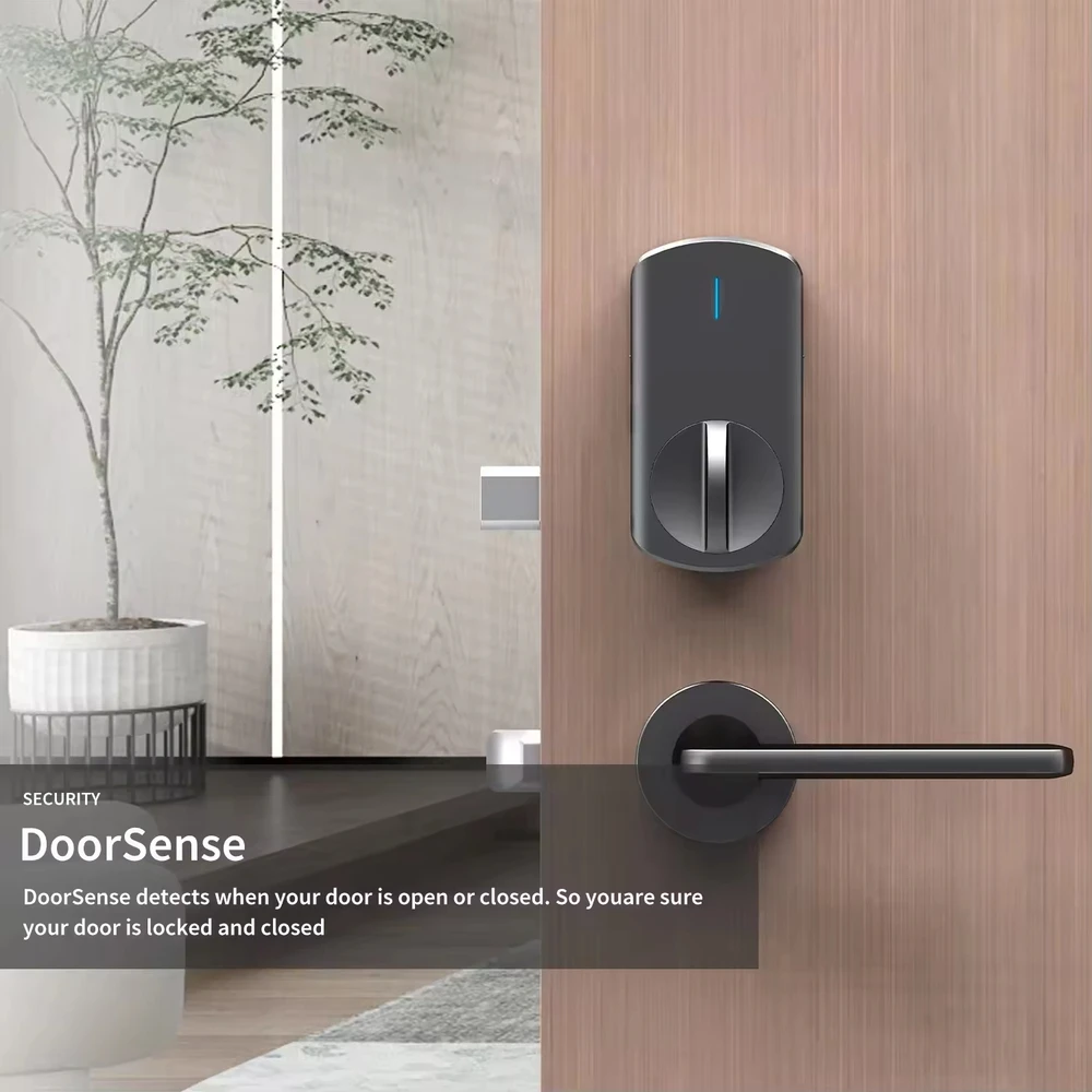 Picture 6: Mechanical door lock transforms into an electronic lock to open the door empty-handed Bluetooth smart lock