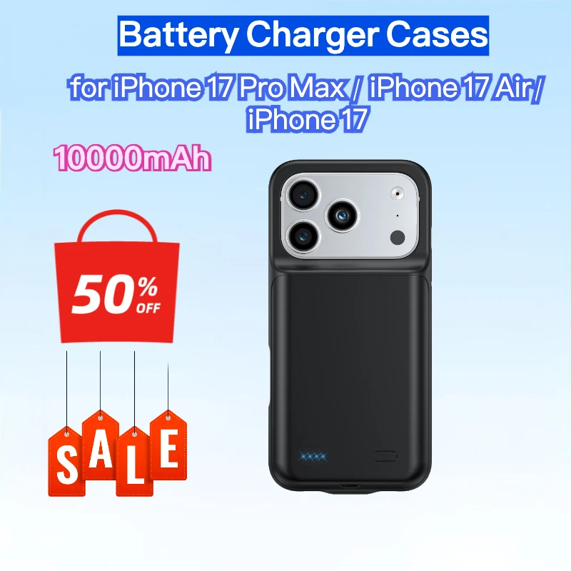 

Newest 10Ah Back Clip Power Bank for iPhone 17 Pro Max / iPhone 17 Air iPhone 17, Portable Battery Case,Battery Charger Cases
