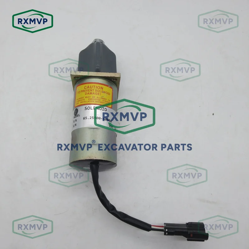 65.25900-6006A Stop Solenoid Valve 24V Fits Excavator D1146T Doosan Diesel Engine Parts