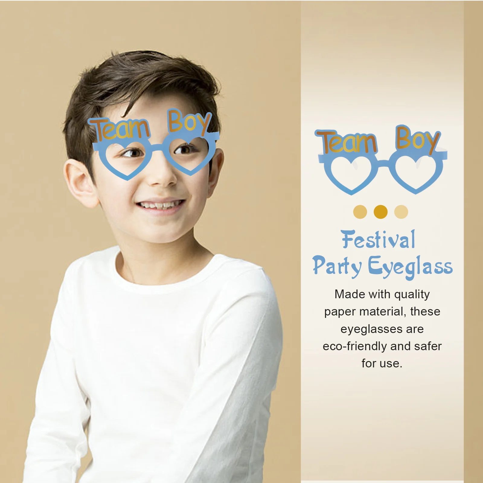 

8 pcs Paper Eyeglass Mask For Boy Birthday Party Festival Wearable Props Baby Shower Carnival Photo Booth Accessory