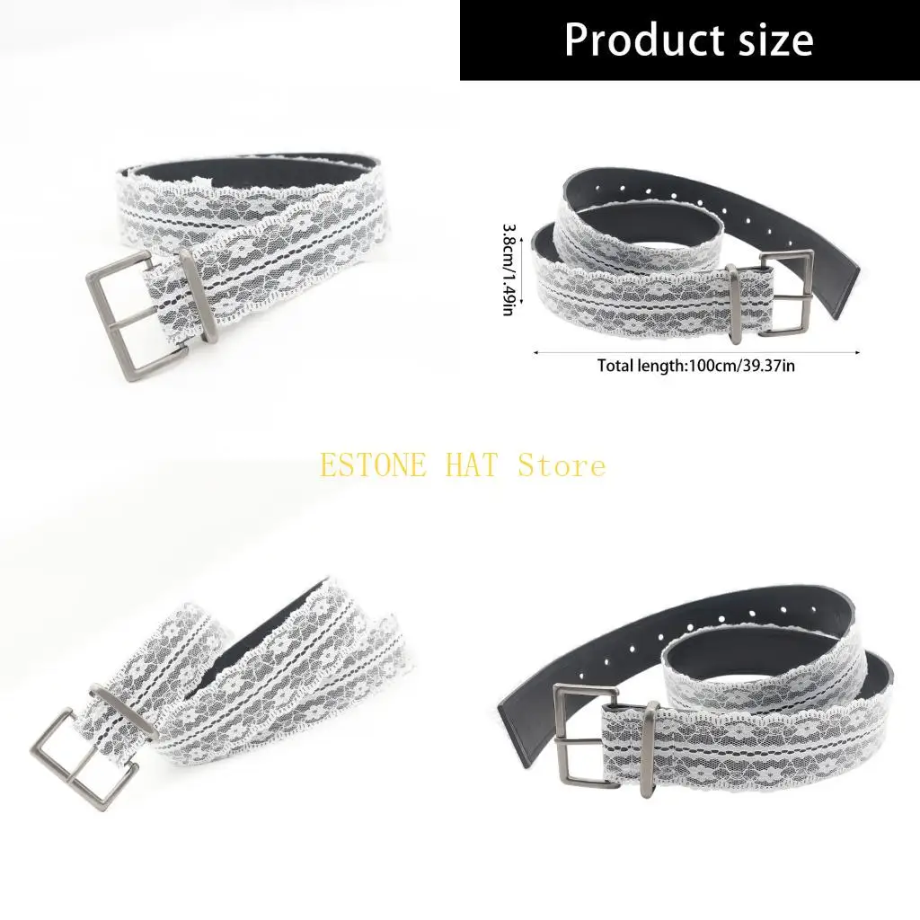 

49MF Привлекательный кружевной пояс из искусственной кожи для женщин-подростков, повседневный наряд для вечеринок и официальных