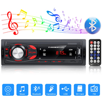 PHONEPACE Bluetooth Car Stereo 4x15W Car Audio FM Radio MP3 Player USB/SD/AUX Hands Free Calling with Wireless Remote Control