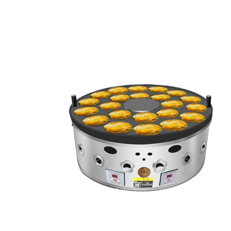18 26 22 32 Holes Commercial Mobile Electric Heating/Gas/Fire Egg Meat Oven Cake Wheel Shaped Pancake Hamburger Machine