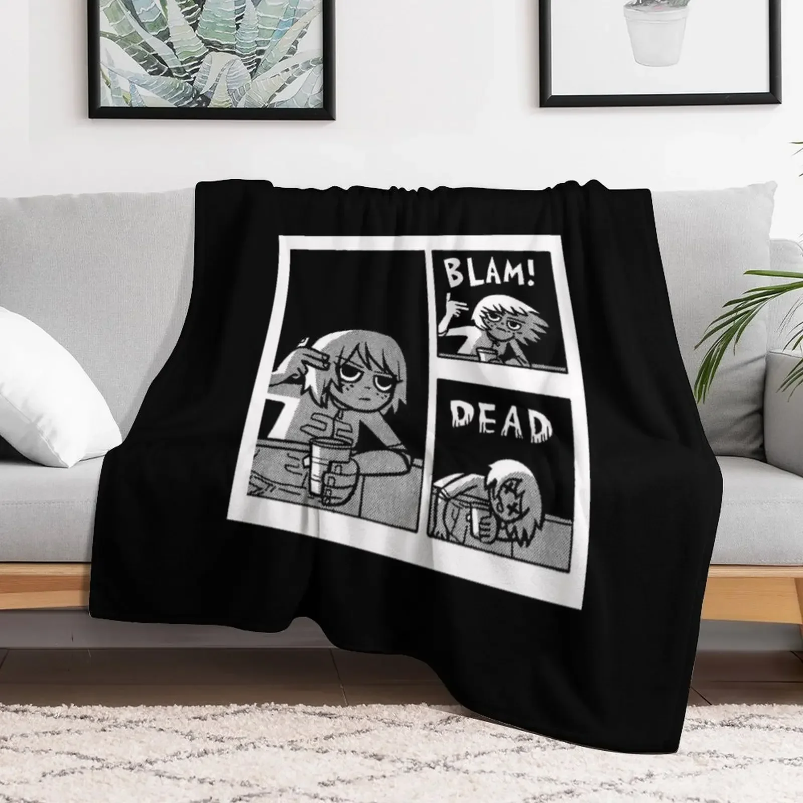 

Kim Pine BLAM! DEAD Throw Blanket Furry Hairy Blankets