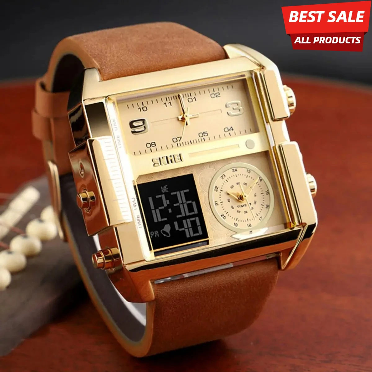 

SKMEI Luxury Brand Military Digital Wristwatches Male 3 Time Sports Watch Top For Men Quartz Movement Clock Watches reloj hombre