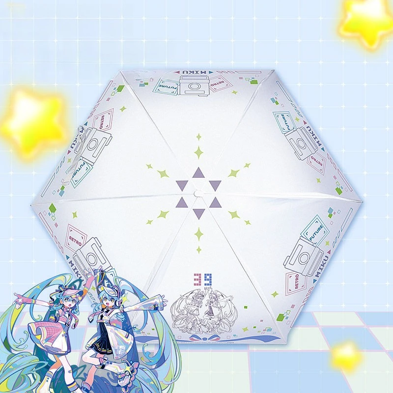アニメ初音ミク漫画周辺折りたたみ傘ポータブル雨晴れ兼用傘ギフト