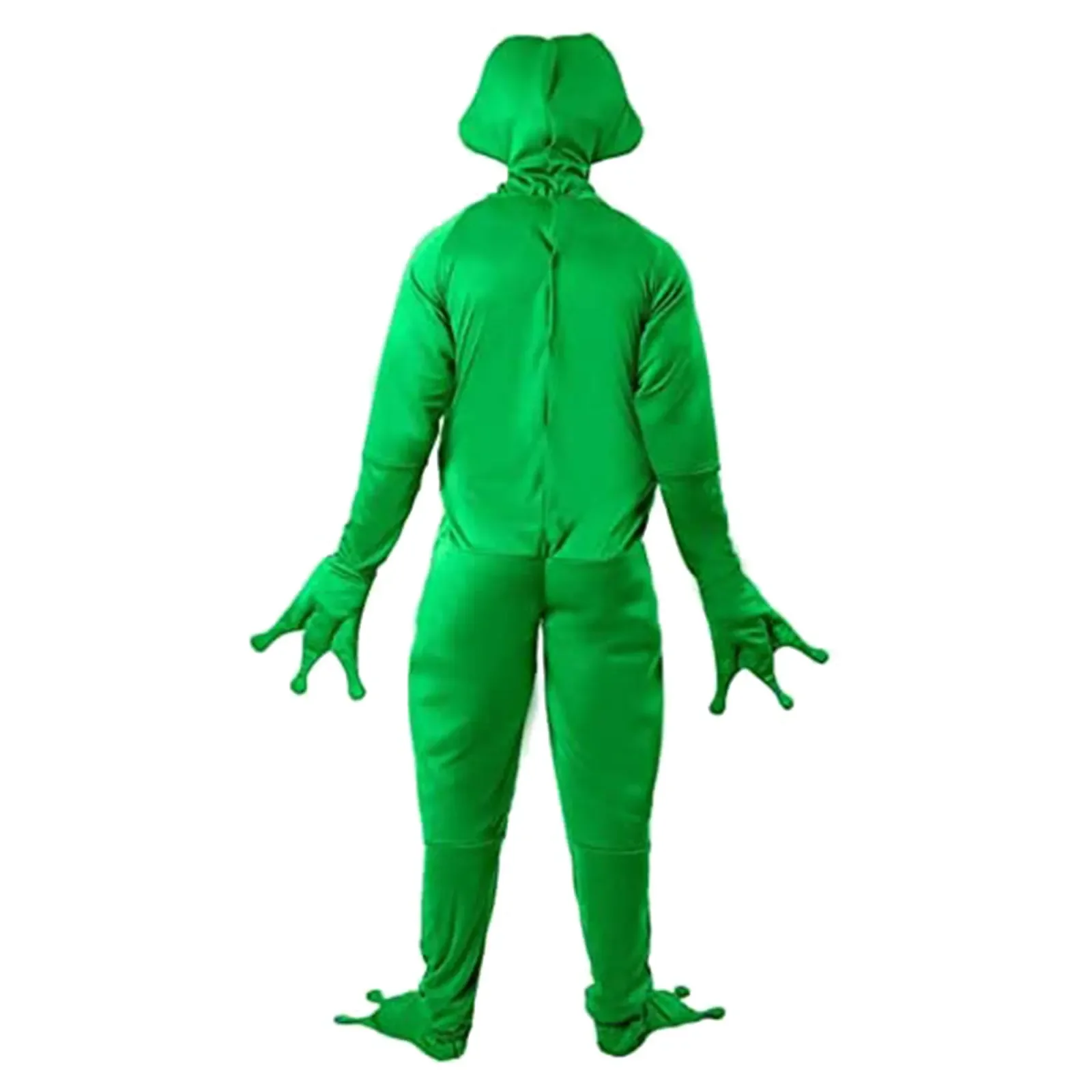 Men Women Green Frog Costume Halloween Christmas Adult  Fancy Dress Hooded Party Club Cosplay Outfit Animal Novelty Jumpsuits