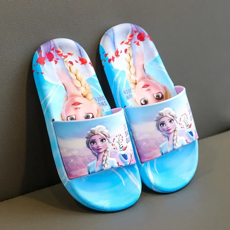 Miniso Kawaii Disney Barbie Children Slippers Kids Anime Cute Cartoon Summer Indoor Soft Bottom Non-slip Shoes