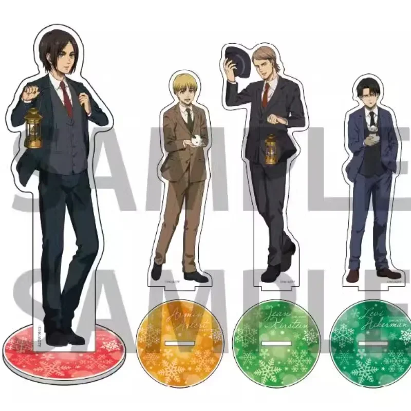 Game Armin Arlert Acrylic Stand Doll Anime Jean Levi Eren Yeager Figure Model Plate Cosplay Toy