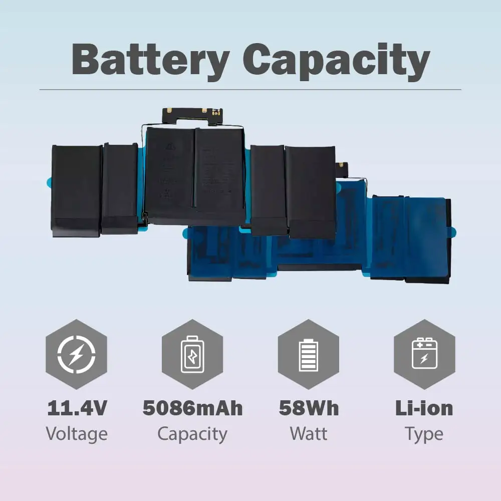 A1964 Laptop Battery For MacBook Pro 13 Inch A1989 (Mid 2018 2019) A2251 (2020) Replacement EMC 3214 3358 3348