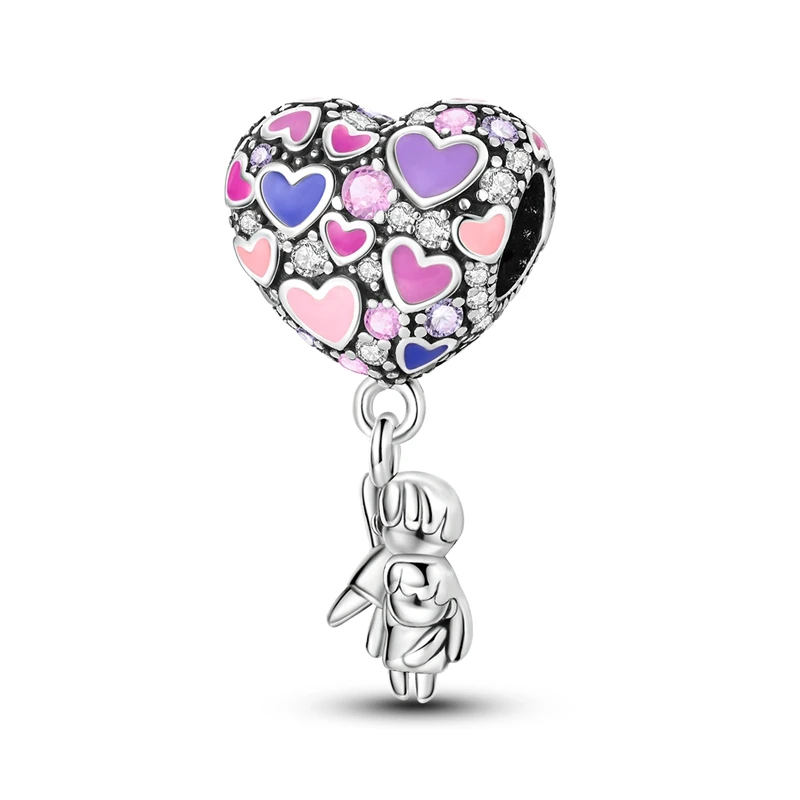 Valentine's Day Elements Couples Dangle Charm Beads for Bracelets