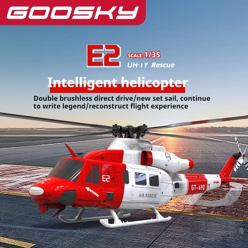 

GOOSKY E2 1:35 GPS Intelligent Remote Control Simulation Helicopter UH-1Y Helicopter GPS Positioning One-Click Return BNF/RTF