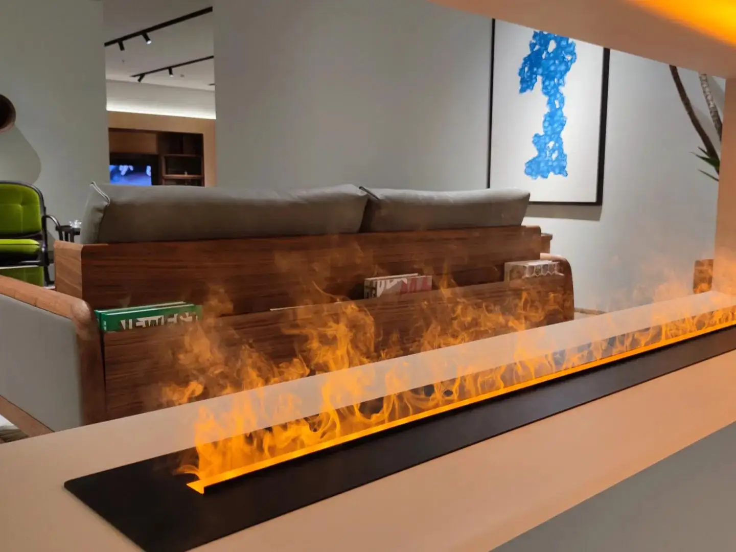 Hot Selling 2026 Timer-controlled Freestanding Electric Modern Indoor 3D Vapor Fireplace App Remote Control for Office Decor