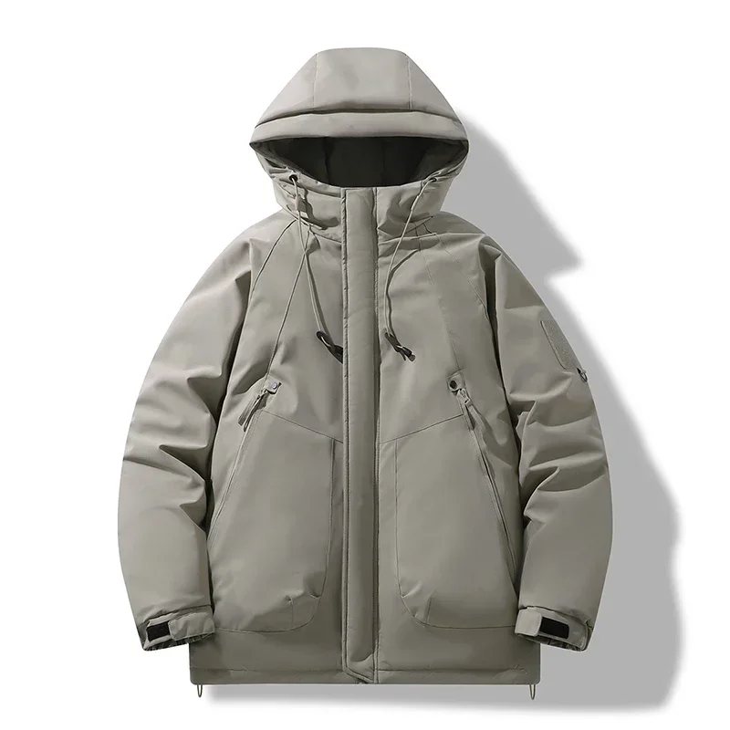 Outdoor Hiking Camping Padded Jacket Men Winter Windproof Waterproof Thick Parka Jackets Coat Men's Overcoat Warm Hooded Parkas