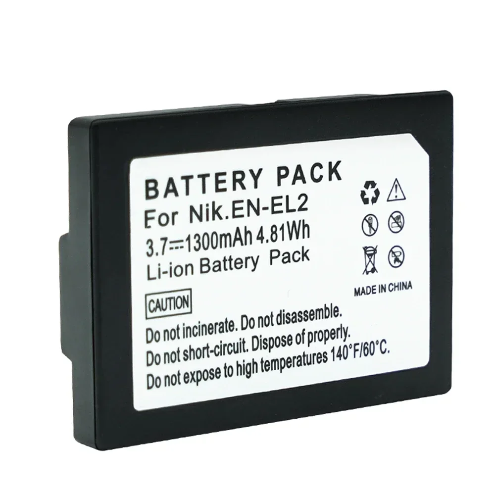 1300mAh 3.7V EN-EL2 Battery for Nikon Coolpix 3500 3200 3100 2500 EN EL2 Camera Batteries