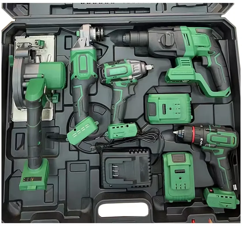 Brushless Drill Set 4 in 1 18V  Battery Power Cordless Tools Combo Set with Same Battery Kit Combo