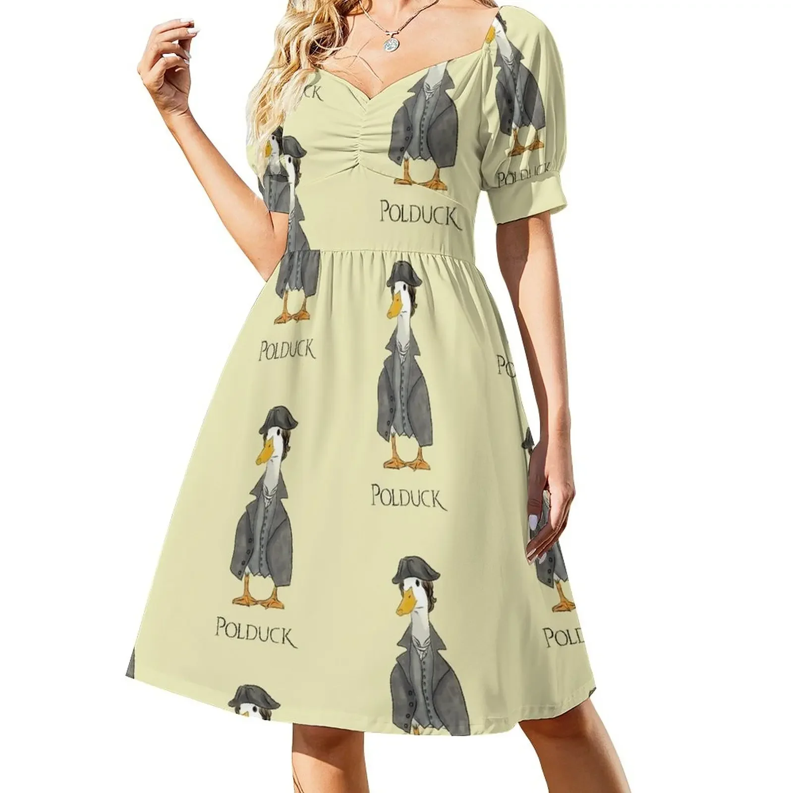 Polduck Short-Sleeved Dress long dress women birthday dress for women