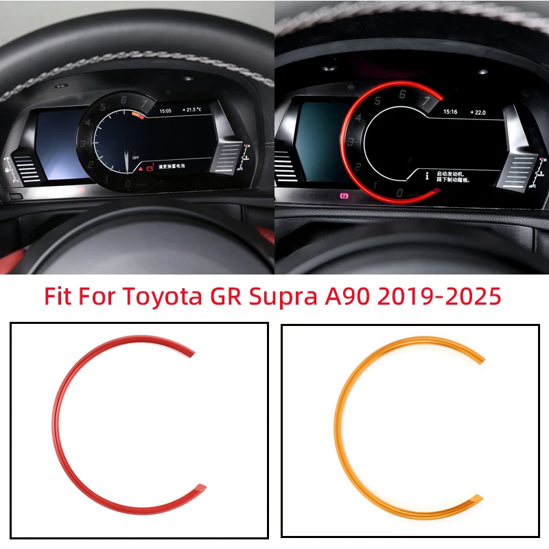 For 2019-2022 Toyota GR Supra A90 aluminum alloy car dashboard tachometer decorative ring sticker car modification accessories