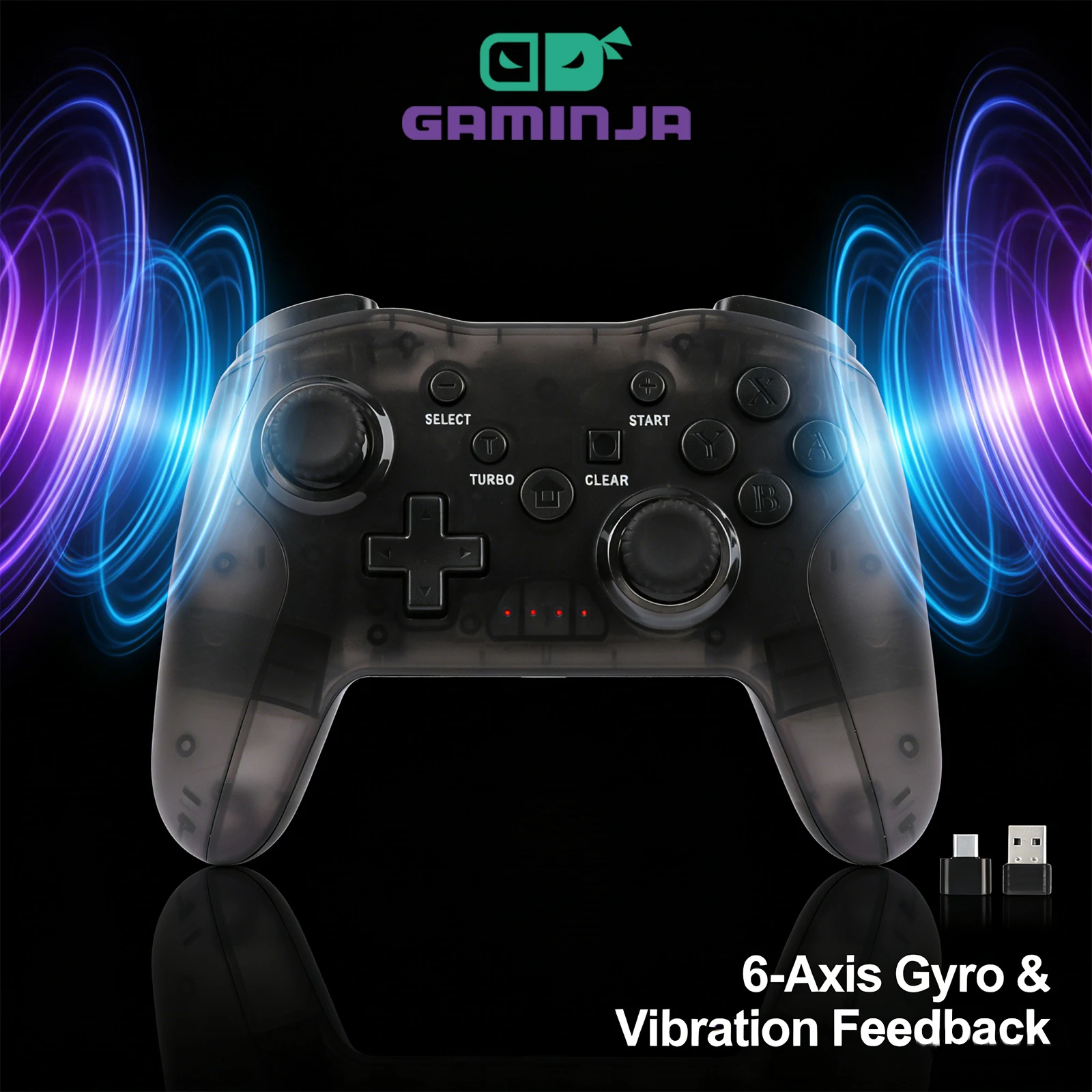 GAMINJA Gamepad For Switch PS4 Controller Bluetooth Gamepad Wireless Game Controller