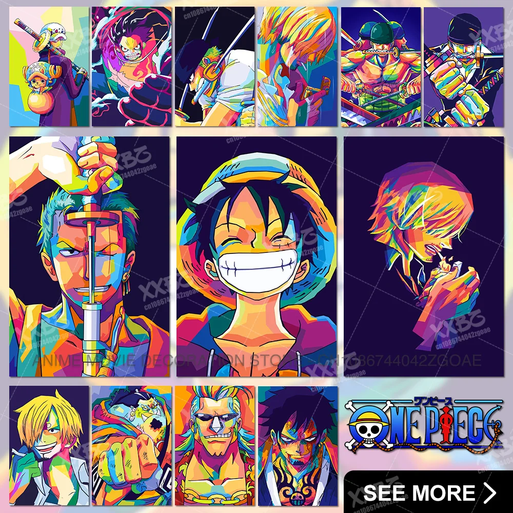 ONE PIECE Posters Monkey D. Luffy Home Decor Roronoa Zoro Anime Painting Nami Canvas Pictures No Frame Vinsmoke Sanji Wall Art