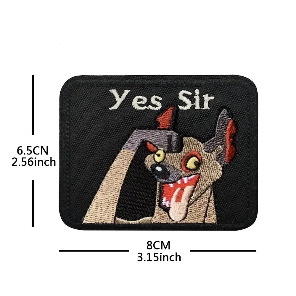 Cartoon Animal Logo Embroidered Tactical Badge - Morale Chapter Outdoor Armband Hook Loop Patch for Backpack Jacket Hat Decorati