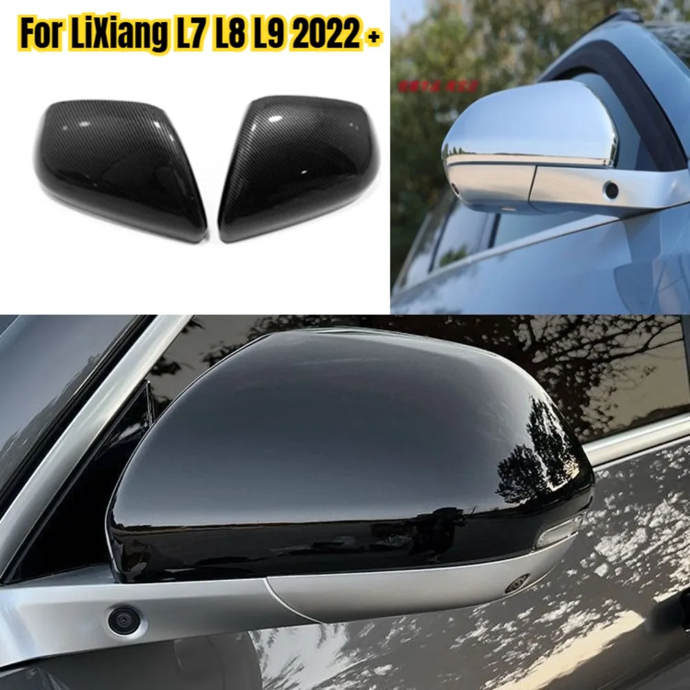 Car Rear View Mirror Cover Side Rearview Mirror Cap Frame Trim Accessory for Leading Ideal LiXiang L7 L8 L9 2022 +