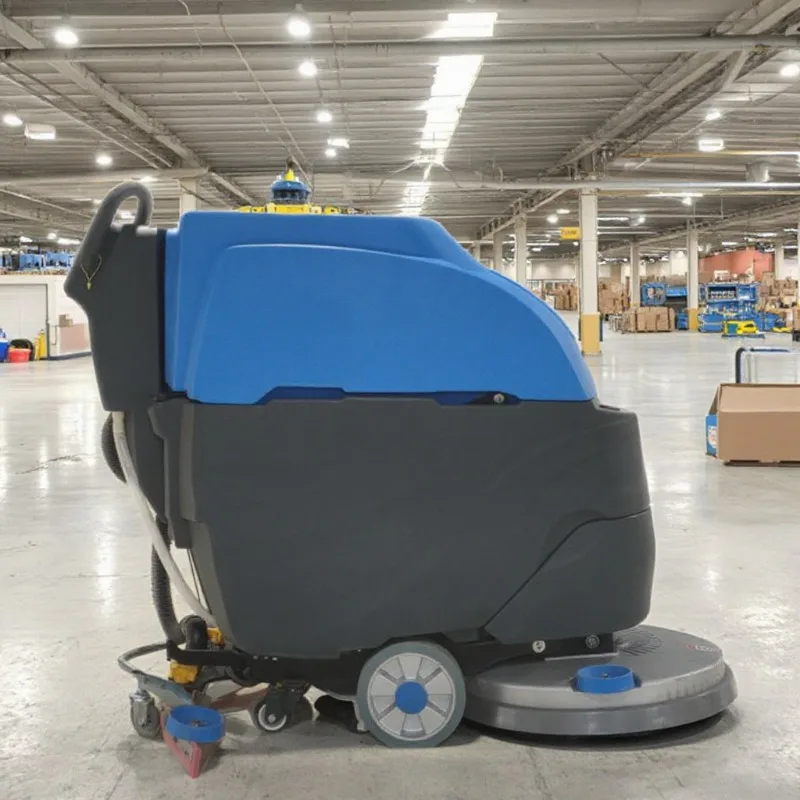 Hand Push Floor Cleaning Machine Commercial Automatic Electric Concrete Floor Scrubber Machine