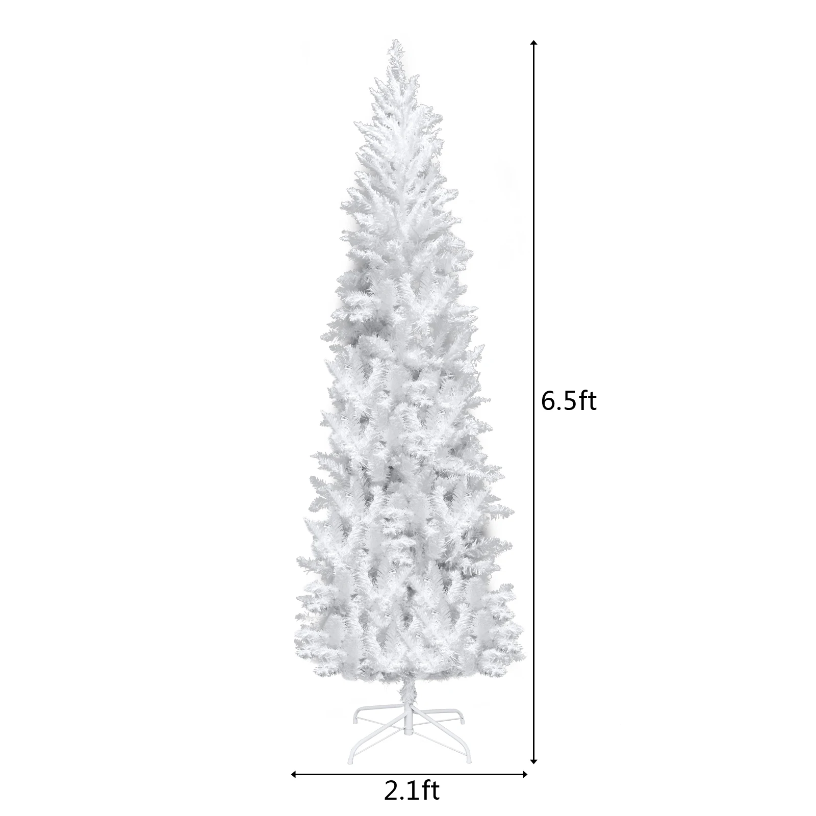 6,5 ft beflock ter gebundener leichter Weihnachts baum