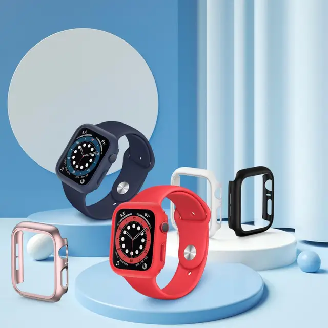 Etui na Apple Watch 40/41/42/44/45/46mm, lekkie i cienkie, PC Protector, bumper, akcesoria do iWatch Series 11 10 8 7 SE 6 5 4 3 9