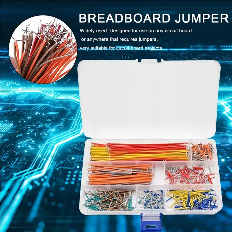 A99E-840Pcs Jumper Cable U Shape Breadboard Jumper Cable Wire Kit 14 Lengths For PCB Bread Board Prototyping Circuits
