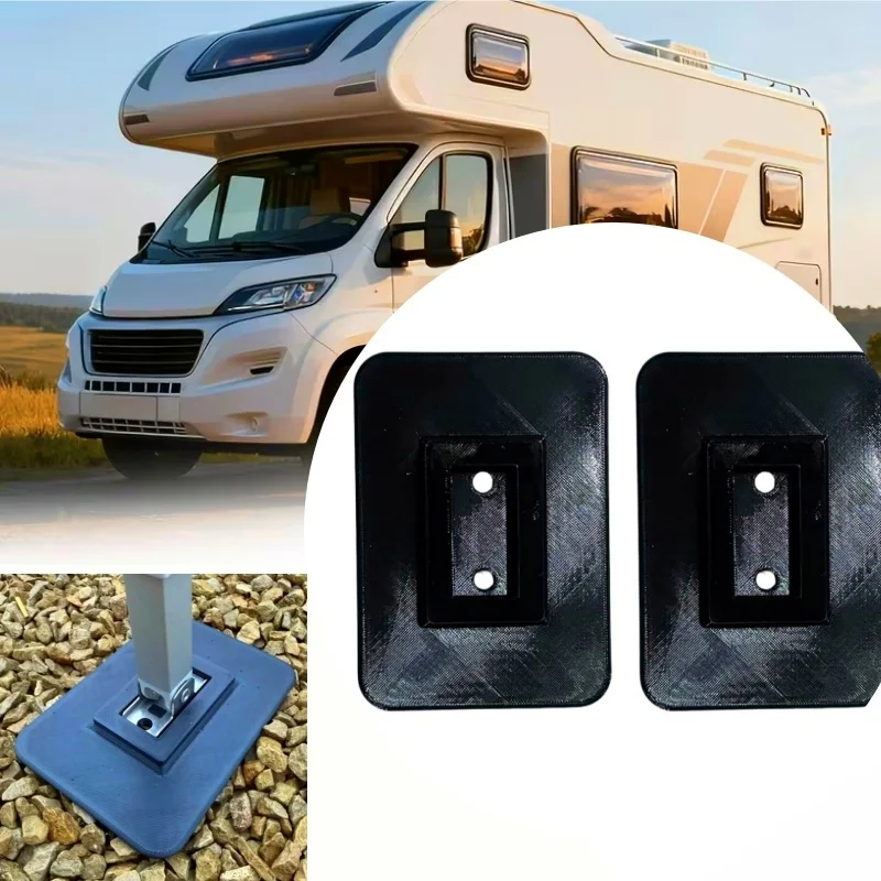 2Pcs Black RV Awning Support Footrests For Talley Omnistor Fiamma Caravan Camper Trailer Tent Stabilizer Feet Camping