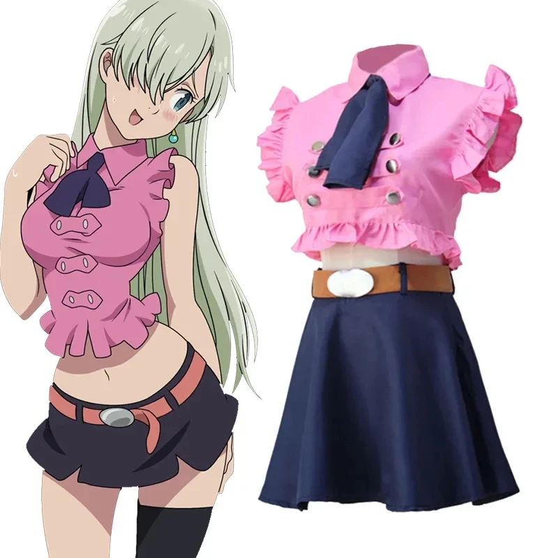 

2025 SingXeng Anime Elizabeth Liones Cosplay Costume Earrings Outfits Halloween Woman Girls Dress Custom Made gf;.9