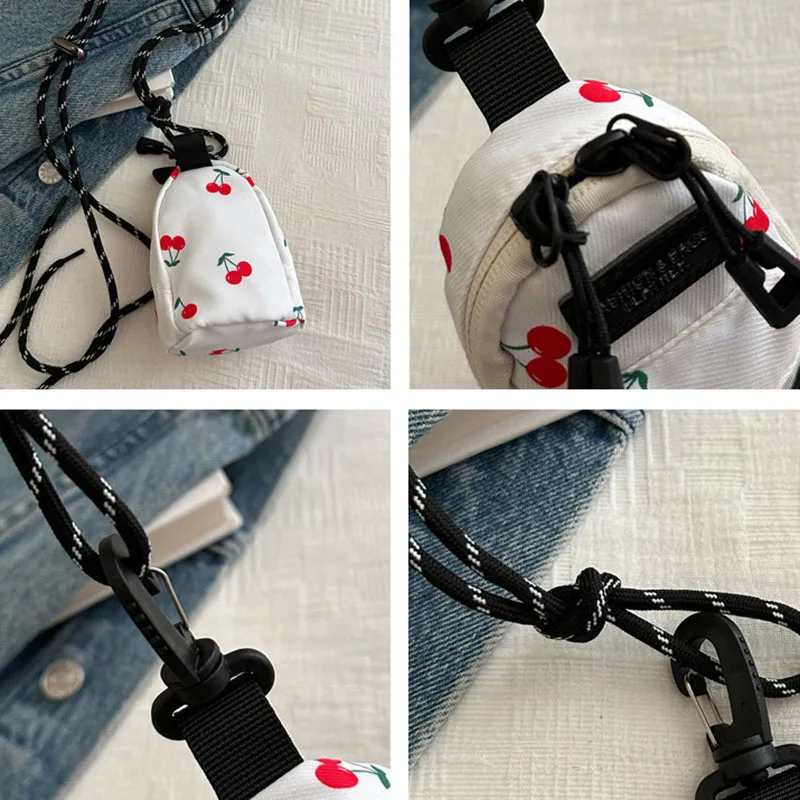 Women Small Bag Mini Lipstick Headphones Trendy Fashionable Pendant Bag Simple Niche Design Fabric Single-shoulder Crossbody Bag