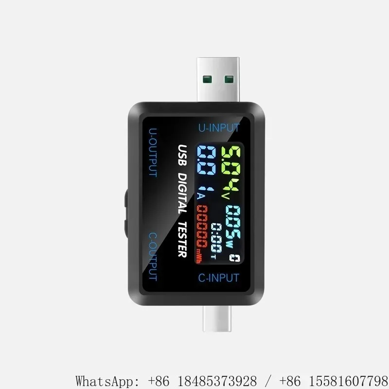 Multifunction USB Digital Tester Voltage Current Capacity Meter DC 4‑30V Power Bank Detector Digital Voltmeter Amperemeter