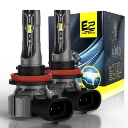 2pcs High Power H8 H9 H11 H16 Led Fog Light Bulbs Super Bright No Adapter Required Car Turbo Diode Lamp White Moto Headlight 12v