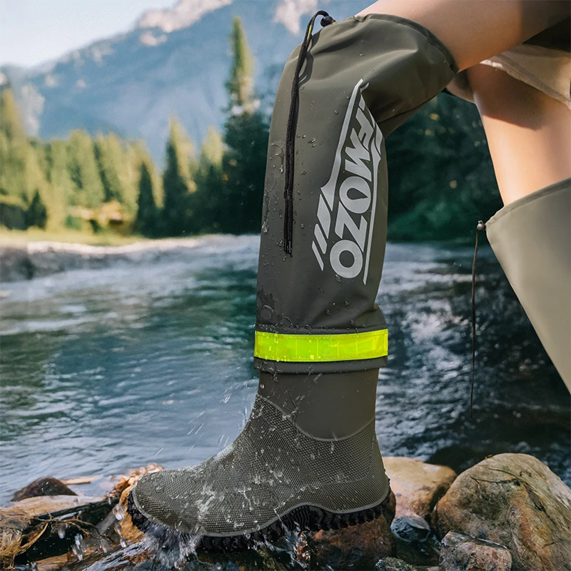 Foldable Outdoor High-top Rain Boots Men's Lure Waterproof Anti-slip Lure Fishing Wading Boots Rice Transplanting Stream Tracing view 3