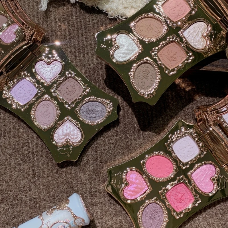 Flower Knows Bunny Garden Collection Makeup Eyeshadow Palette 6-colors Rabbit Face Shimmer Matte Satin Long-lasting Cosmetics