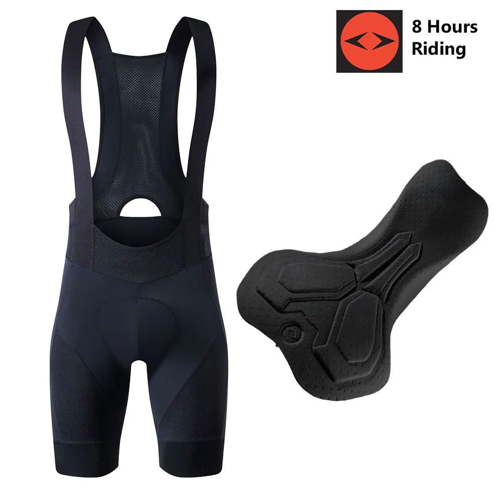 YKYWBIKE Herren-Radsport-Trägerhose, Italien-Schnittstellenpolsterung, 7-Stunden-Fahrrad-Trägerhose, Pro-Sommer-Rennrad-Trägerhose