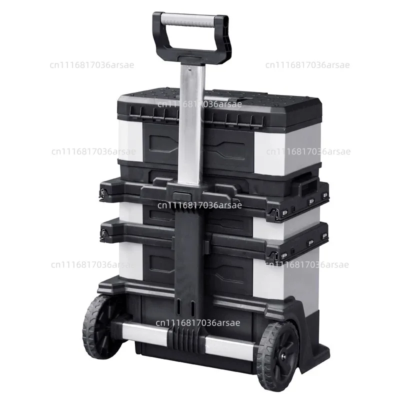 Multi-layer toolbox with wheels Multifunctional maintenance Auto repair tool storage box