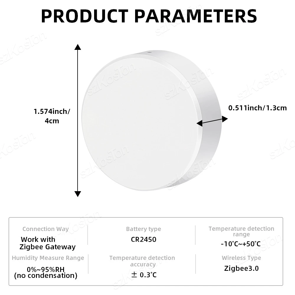 Imagem -06 - Ewelink-zigbee Inteligente Sensor de Temperatura e Umidade Domótica Residencial Home Assistant Alexa Google Zigbee2mqtt