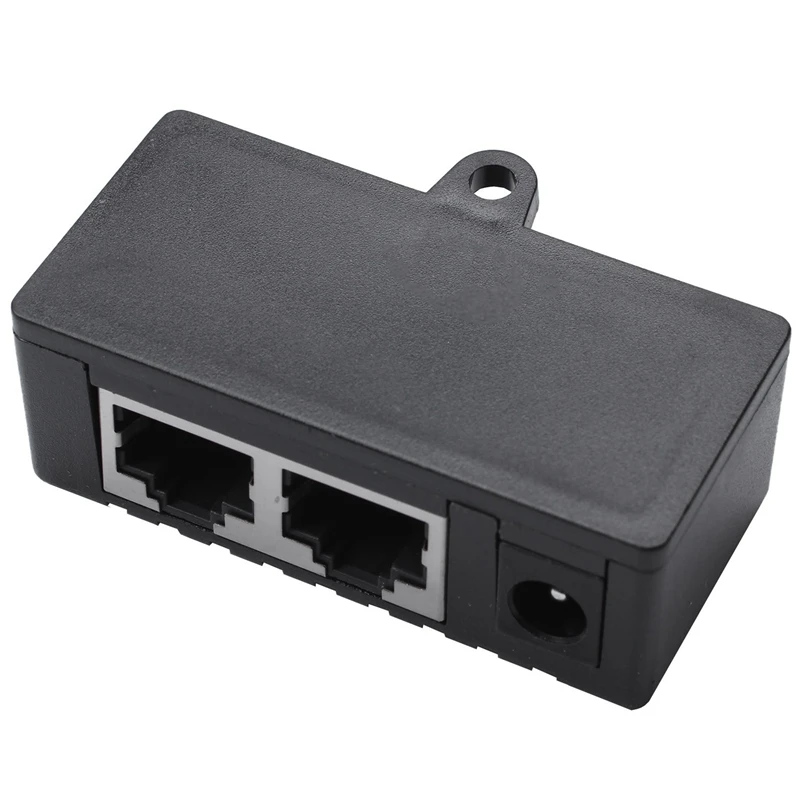 2 buah Poe Splitter injektor Rj45 Dc 5.5Mm X 2.1Mm Input Pasif Poe injektor pemisah konektor adaptor, putih & HITAM